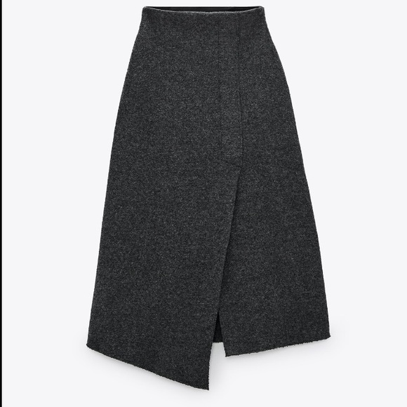 Zara Dresses & Skirts - Wool slit Skirt